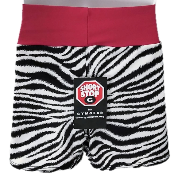 NWT GymGear Dance / Gymnastics Shorts - Zebra Print - Child XL - Picture 2 of 4